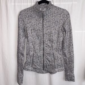 Lululemon Forme Jacket Luon Grey Taupe Speckled Animal Print Women’s Size Small